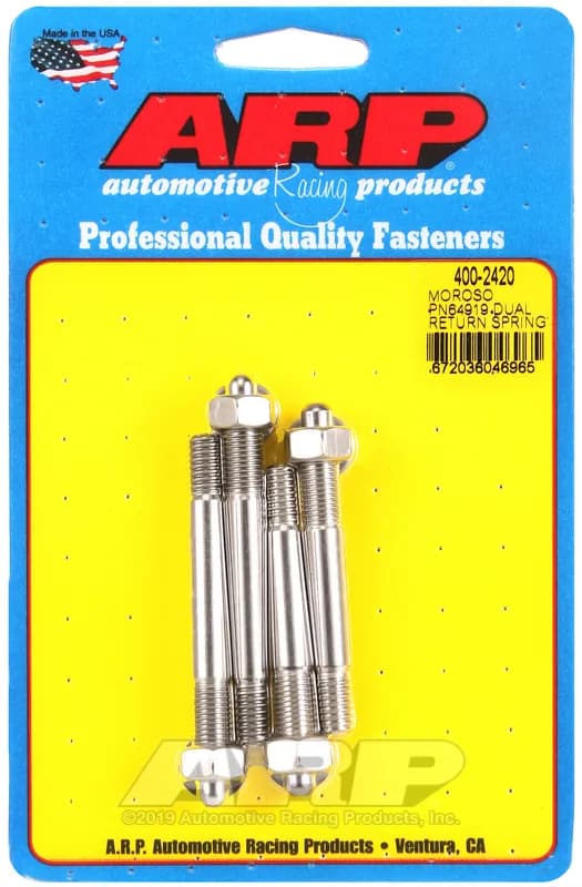 Moroso 64919 Dual Return Spring W/1in Spacer Plate ss Carb Stud Kit