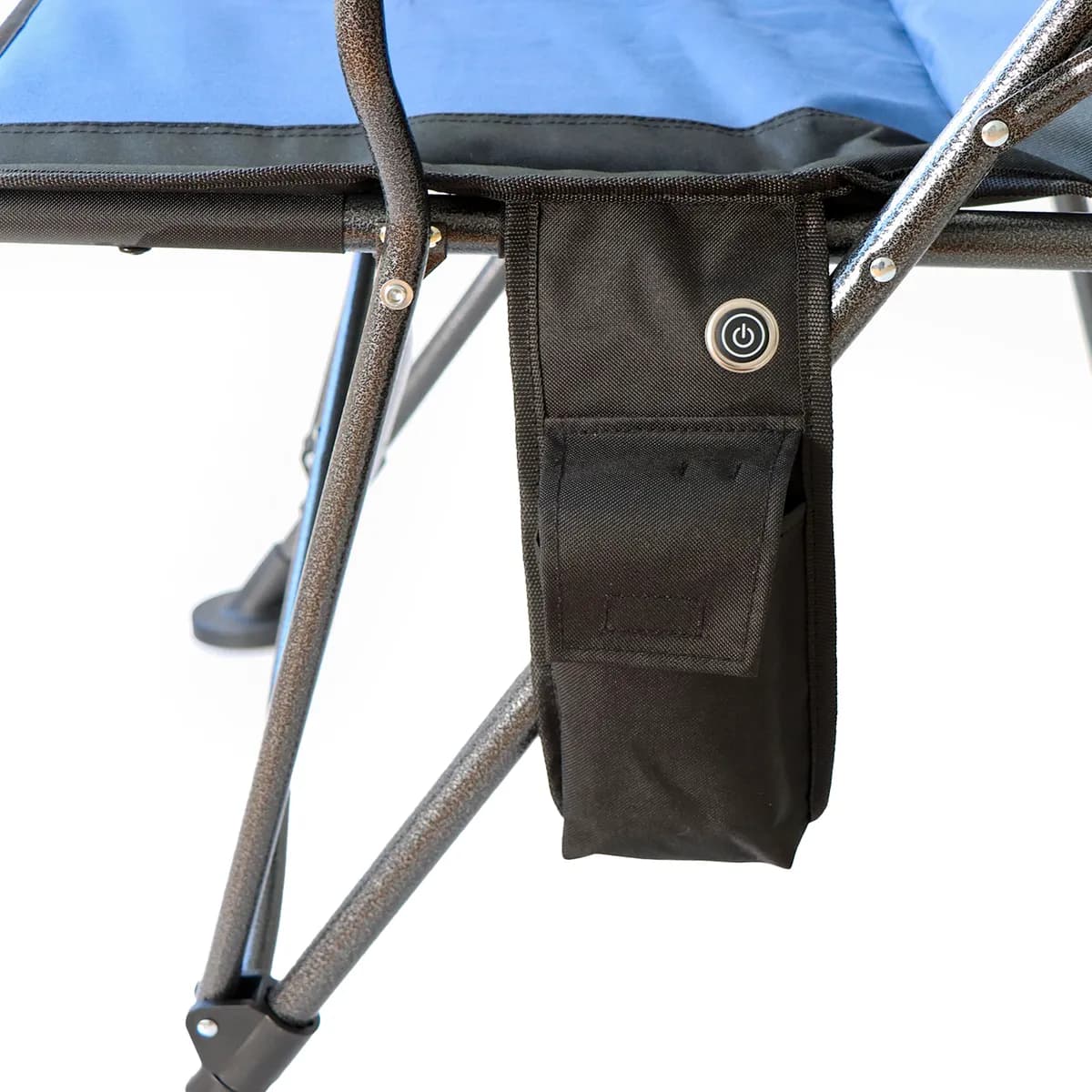 AirBedz PPI-HEAT_CHR Pittman Outdoors Heated Camping Chair - Black/Blue