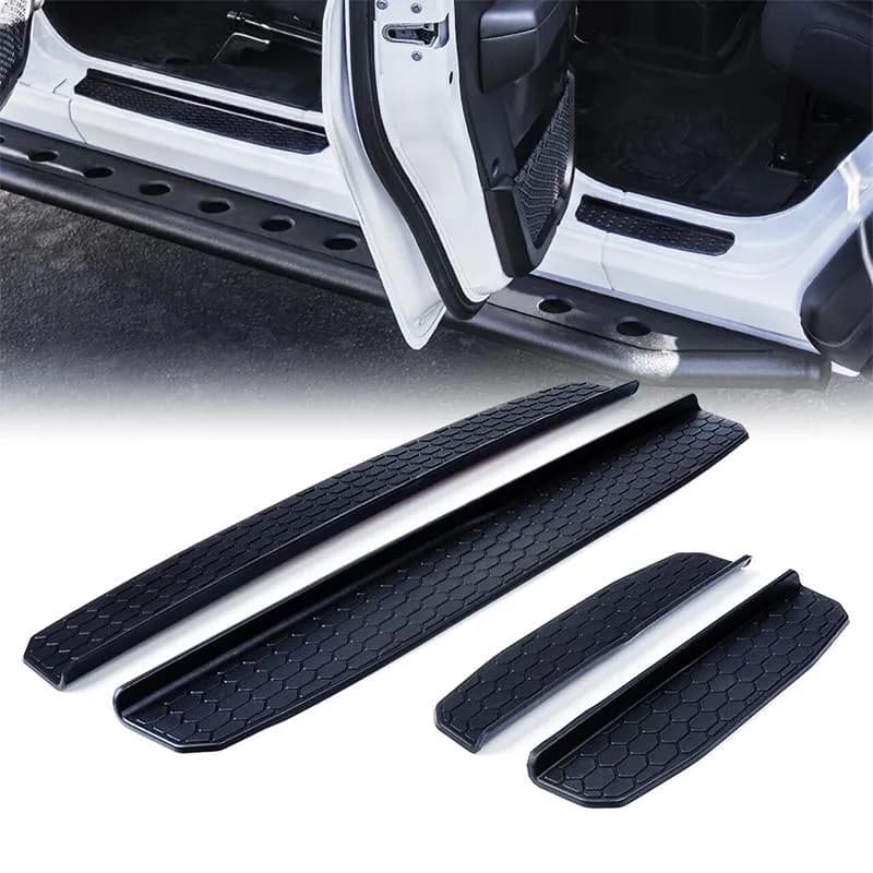 Door Sill Jam Protective Step Plate Cover for 2018 - Later Jeep Wrangler JL 4 Door