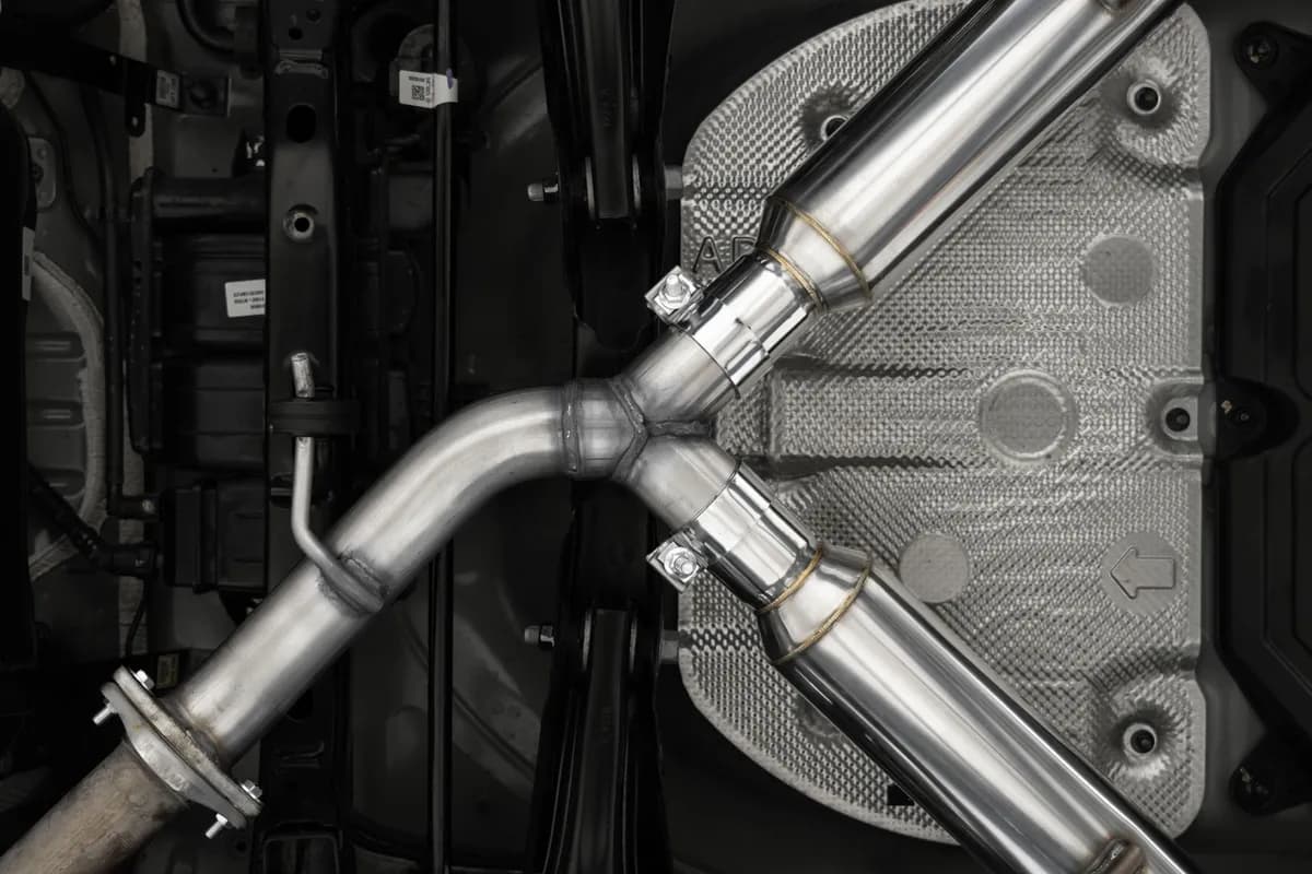 22-24 Kia Forte GT 1.6L Turbo Sedan 2.5 Inch Axle-Back Exhaust System, Armor Lite, Aluminized Steel Dual Split with Quad Exhaust Tips, MBRP