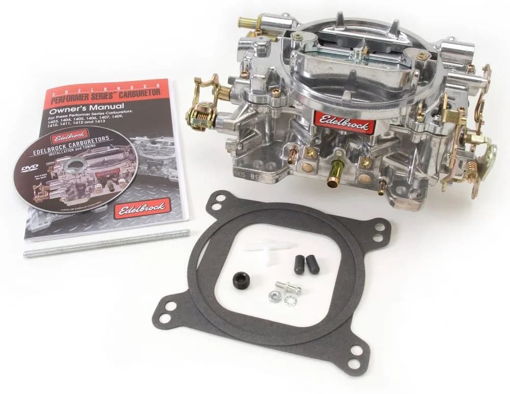 Edelbrock 1404 Performer Series 500 CFM Carburetor with Manual Choke in Satin (non-EGR)