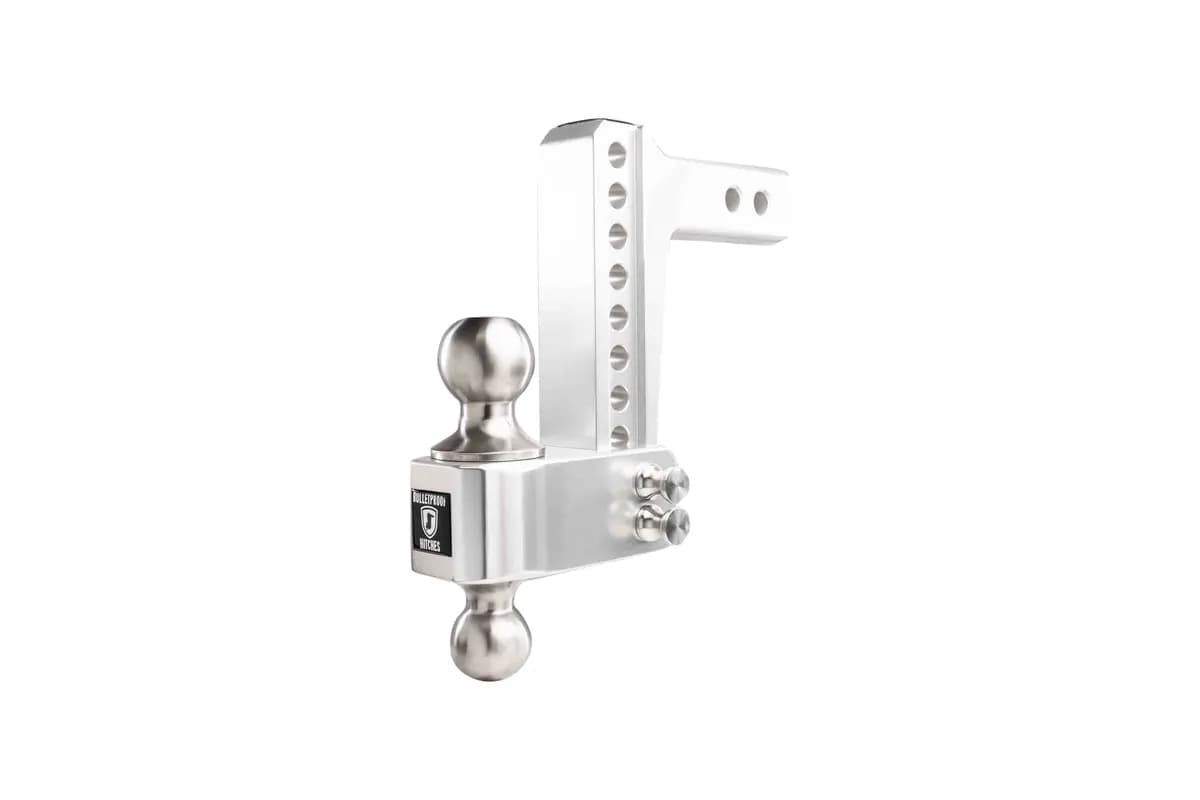 2.0" Aluminum Medium Duty Hitch 6" Drop/Rise w/ Stainless Steel Dual Ball
