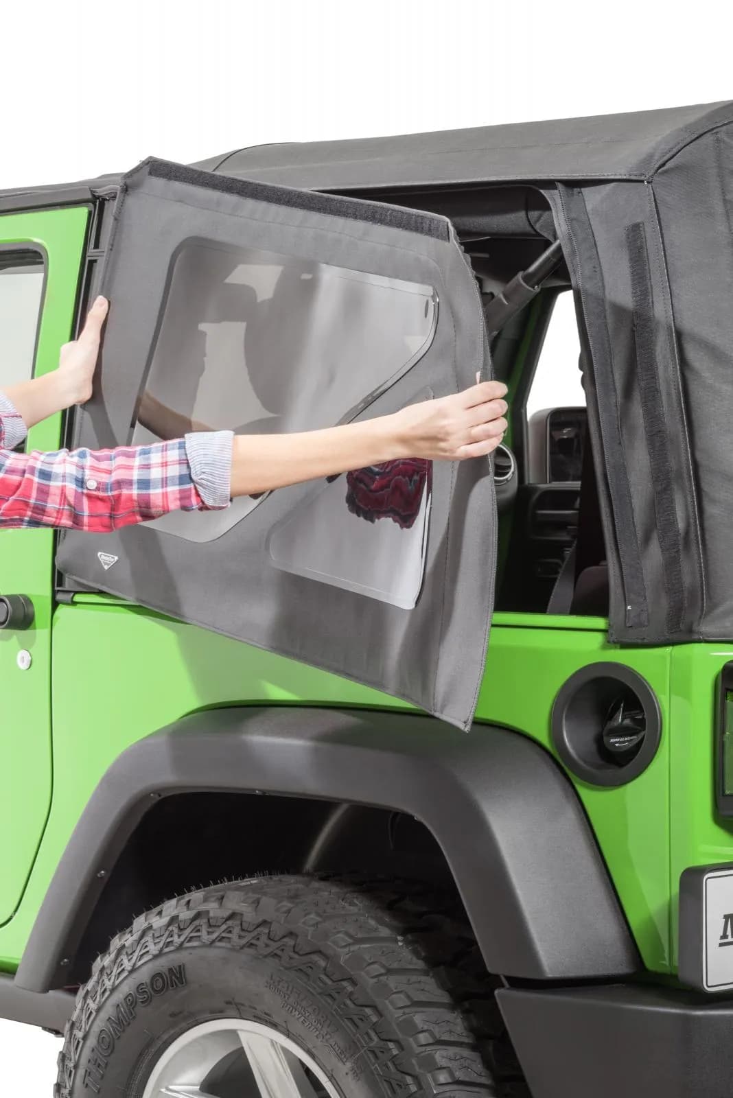 Jeep Wrangler Replacement Window For 13-18 Wrangler JK 2 Door Mopar Factory Top Passenger Side Acrylic Twill MasterTop