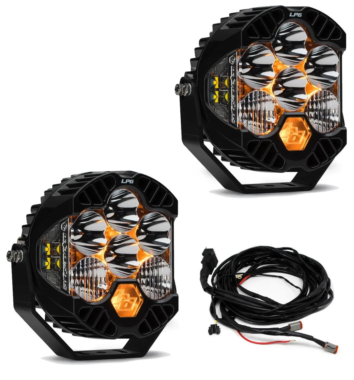Baja Designs LP6 Series LED Light Kit w/ Upfitter Wiring Harness - JT/JL w/ Steel Bumpers
