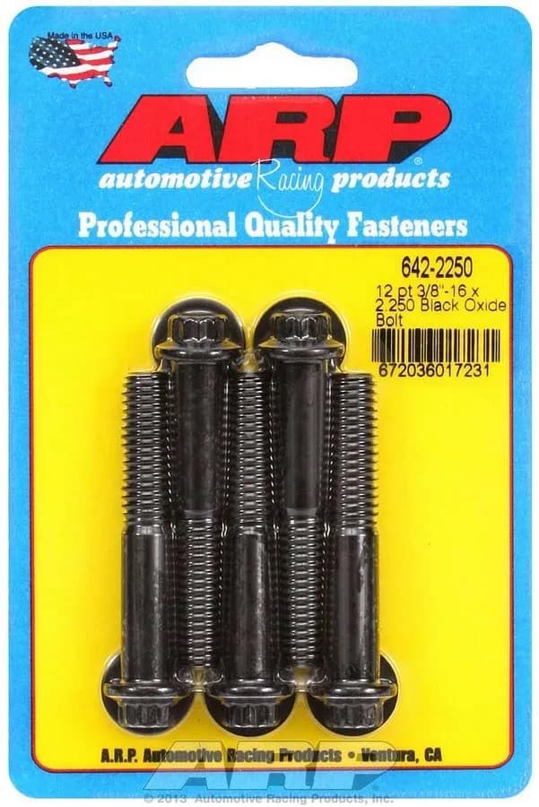 3/816 x 2.250 12pt Black Oxide Bolts