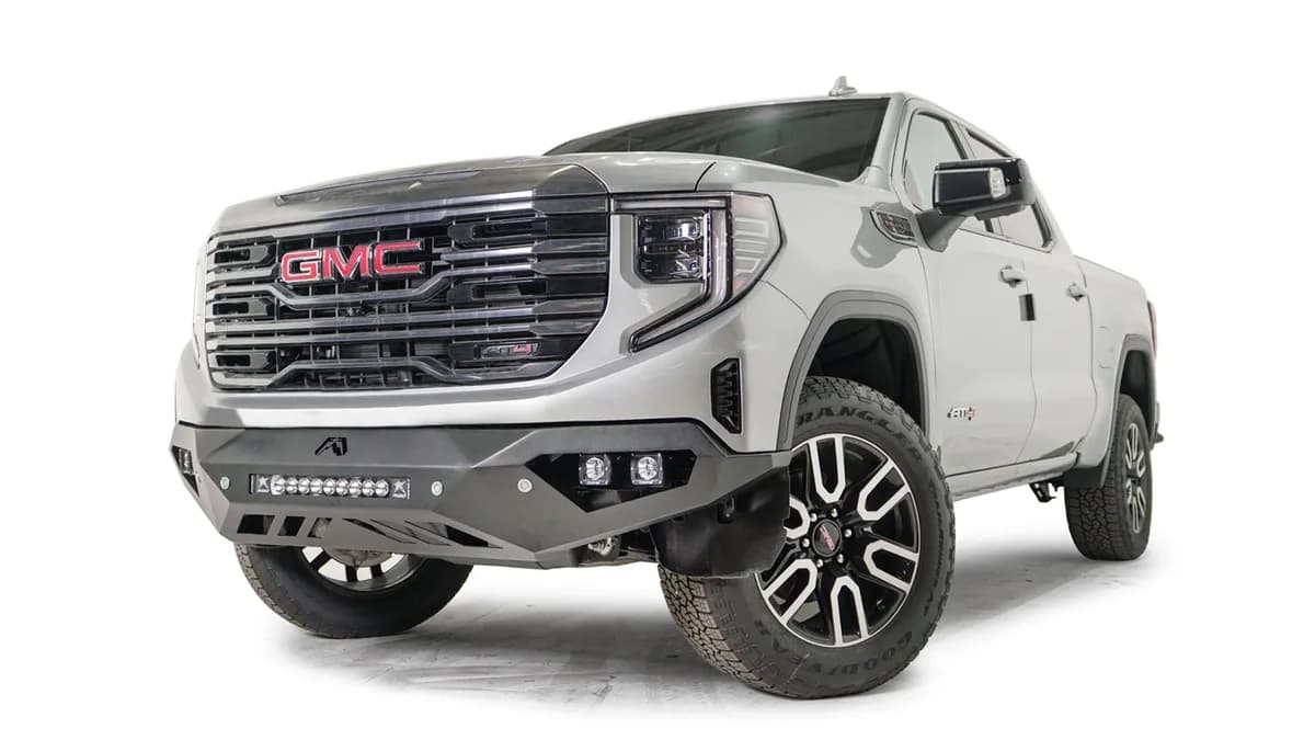 Vengeance Front Bumper; 2 Stage Black Powder Coated; w/No Guard; w/Sensors;
