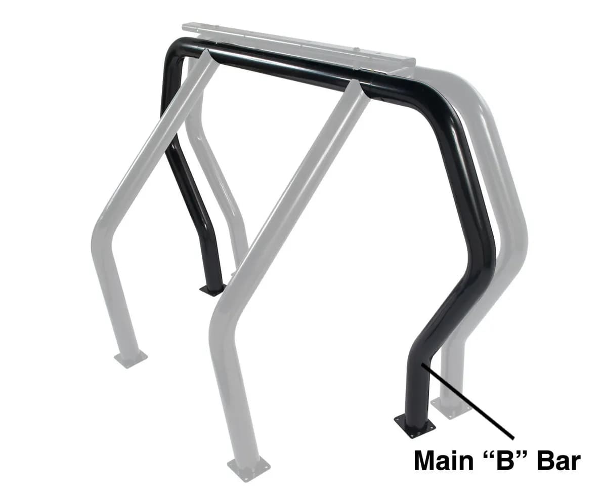 Go Rhino 98002B - Bed Bar Component - B Main Bar - Black Powdercoat