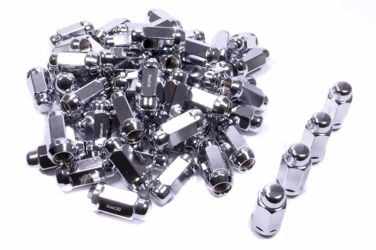 Acorn Bulge XL Lug Nut 13/16" Hex 14mmx1.50 Chrome Bulk 91148XL