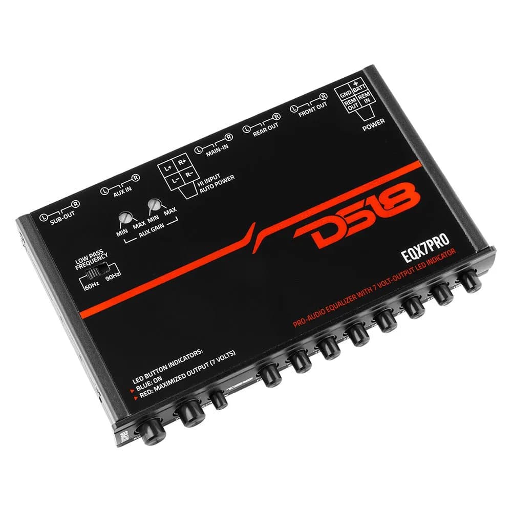 High Volt 7-Band Equalizer | High Level Input | Auto Turn On And High Volt | LED Clipping Indicator
