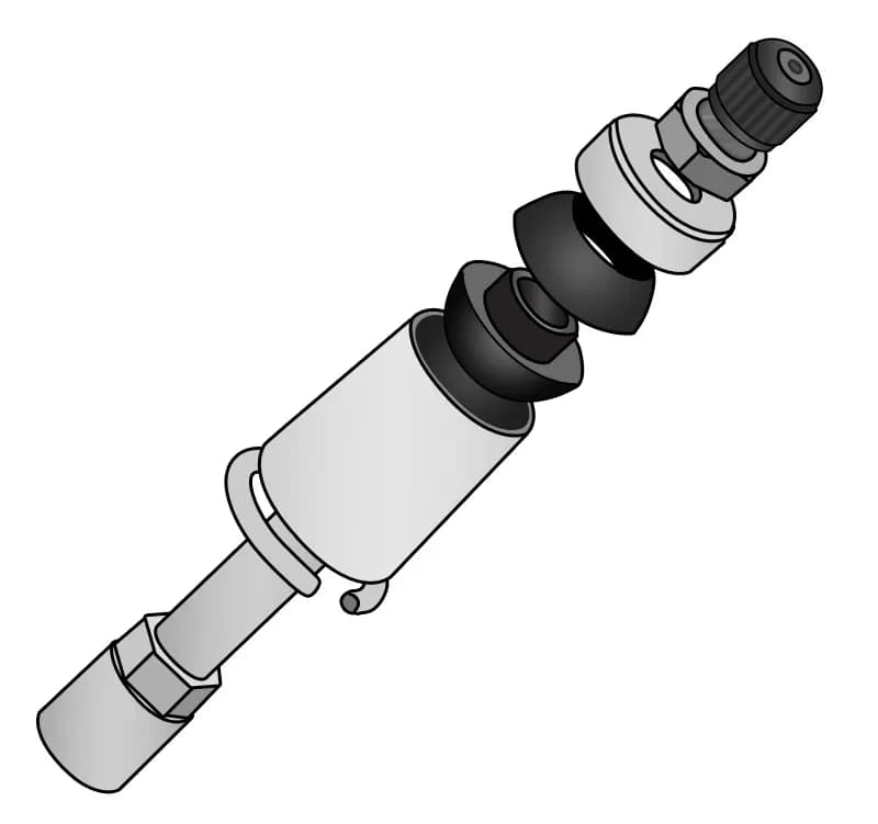 Ridetech 90002048 2.0 HQ Stud Top Assembly. For use with Ridetech Coil-Overs and Shockwaves.