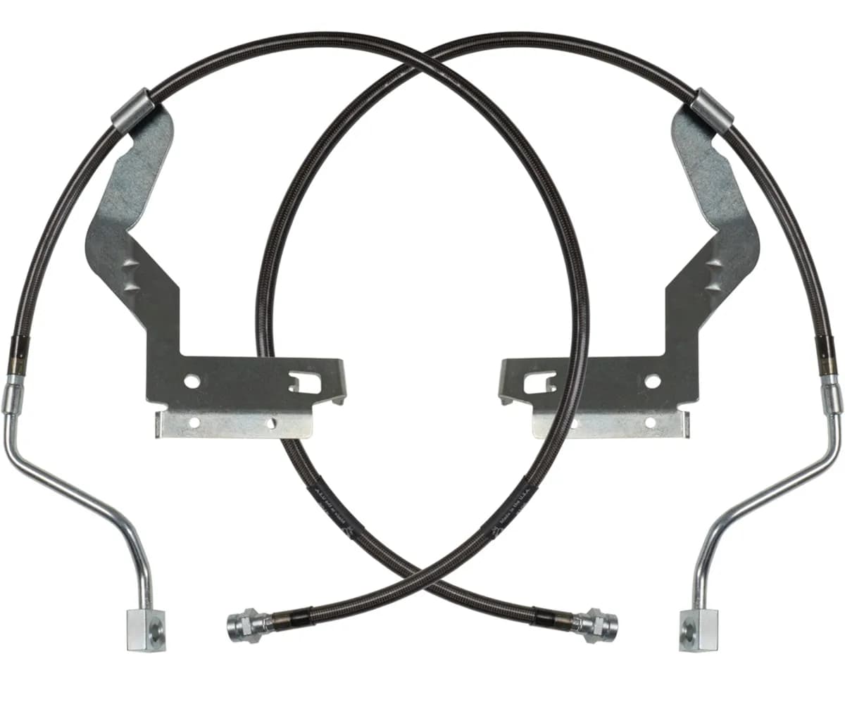 1722 F250 Super Duty Suspension Extended Braided Brake Lines Front