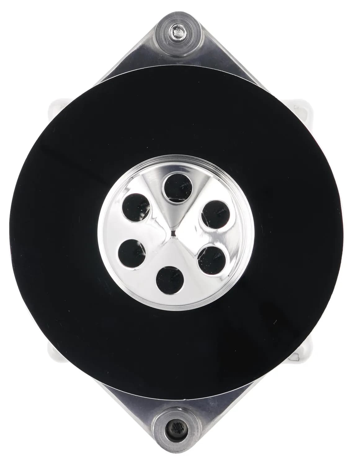 Smooth Look™ Alternator; 12si; 150 Amp; 100 Idle; 1 Groove V Type; Baffle And Cone; Polished;
