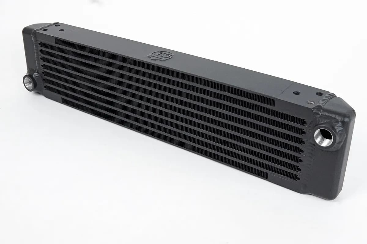 CSF Cooling - Racing & High Performance Division 8202 Universal Single-Pass Oil Cooler / RSR Porsche / M22 x 1.5 / 22L x 4.75H x 2.16W