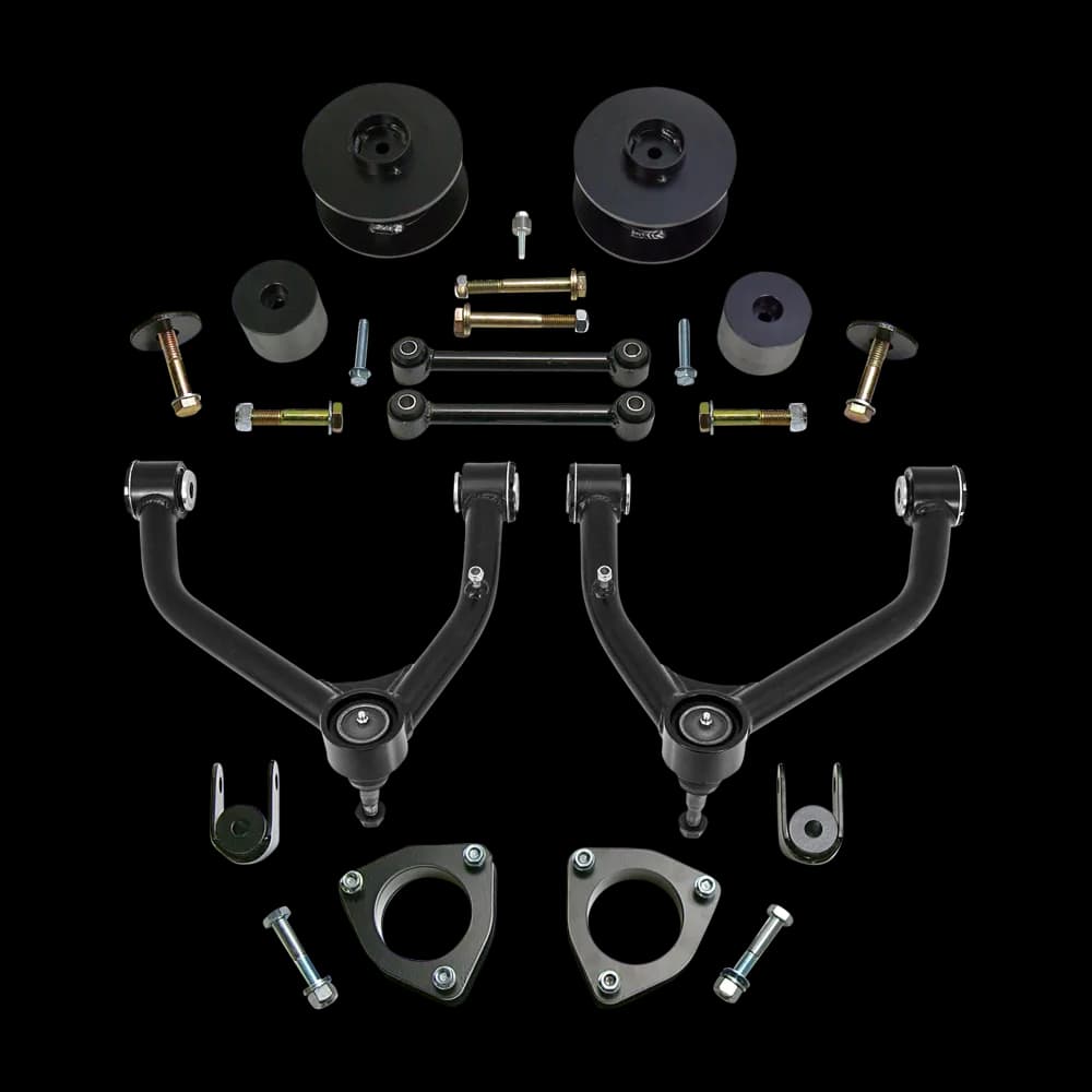 4.0 Front Strut Extension-3.0 Rear Coil Spacer-Tube A-Arm 2007-2016 Chevroletgmc Tahoesuburbanyukon XL 2WD