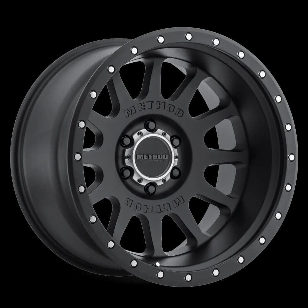 Aluminum Wheels 20x9 NV MR605 Bolt Pattern 8 On 165.1 Offset -12 Lip Size 1.85 Matte Black MB Method