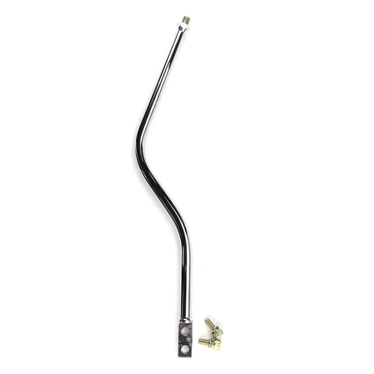 Manual Transmission Shifter Lever; Fits w/Tremec/Borg Warner T5/T45/T56; Incl. 8 mm Socket Head Cap Screws; 16 in. Double Bend; Chrome Finish;