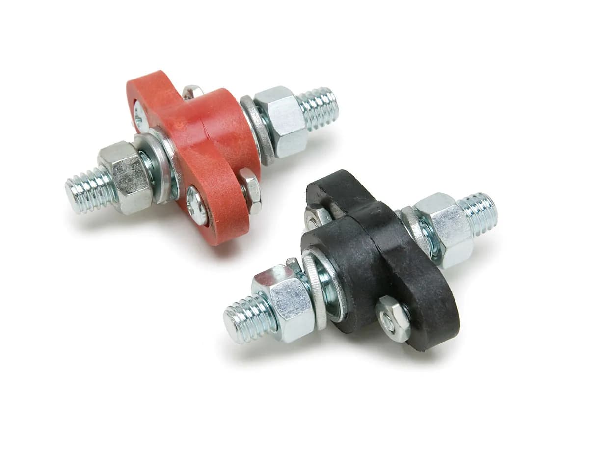 Remote Battery Junction Terminal Kit; Incl. 1 Positive [Red] And 1 Negative [Black] Terminal Block With 3/8 in. Studs;