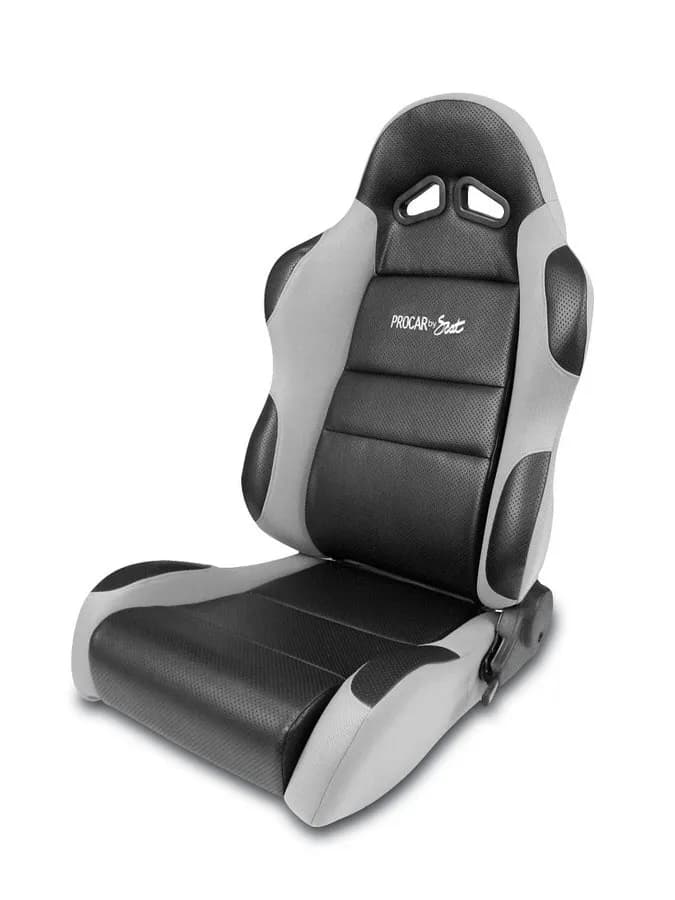 Sportsman Black Vinyl Inside Grey Velour Wings & Side Bolsters