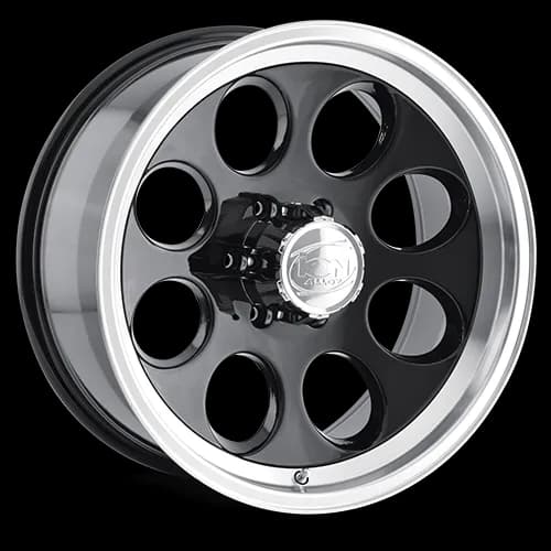 Cast Aluminum Wheels 171 BK 17x9 Machined Lip Black 5 On 127 Bolt Pattern 0 Offset ION Wheels
