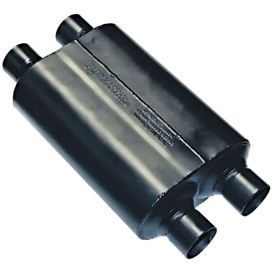Super 40 Series Muffler 2.50in IN (D) / OUT (D): ea 16 Gauge Aluminized Steel