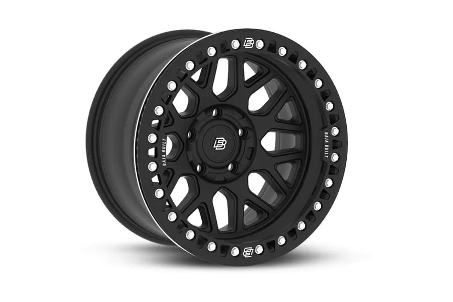 Baja Built Lite Brite OUTLAW Cast Beadlock Wheel, 17x9 5x5 -38mm - Black - JT/JL/JK