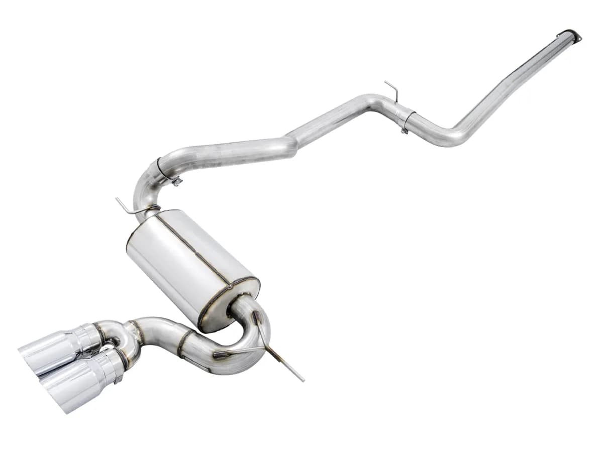 AWE Track Edition Cat-back Exhaust for Ford Focus ST - Chrome Silver Tips