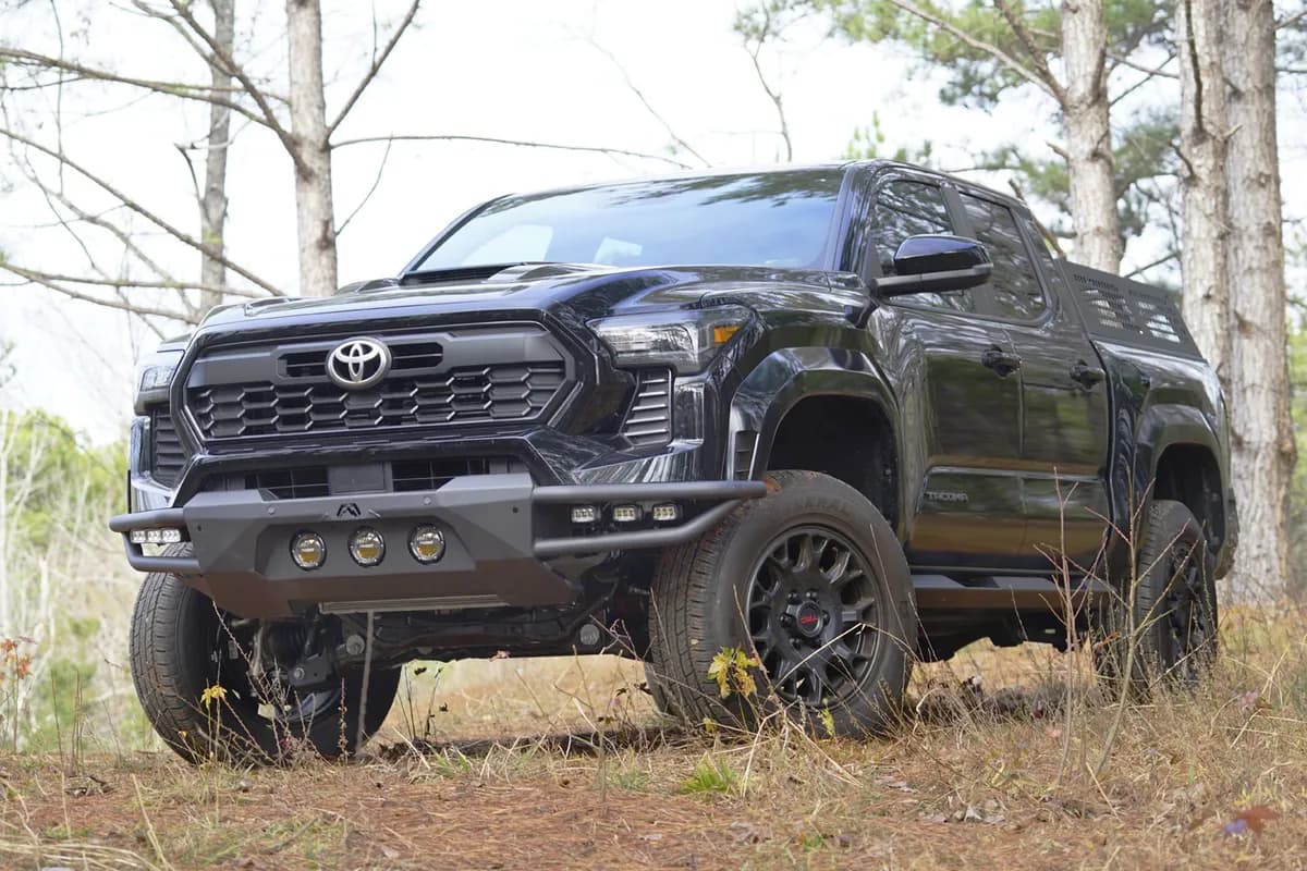 Hybrid Front Bumper; 2 Stage Matte Black Powder Coated; w/No Guard; Non-Winch;