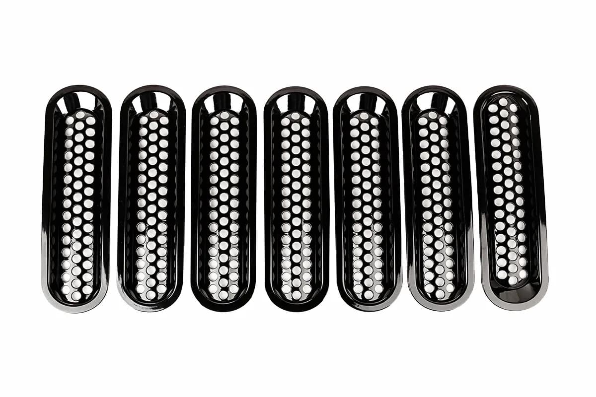 Rugged Ridge Grille Inserts, Mesh, Black - JK 2Dr / JK 2015+ 4Dr