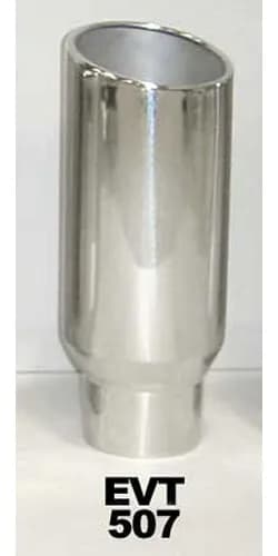 Exhaust Tail Pipe Tip 5 in ID x 7 in OD x 18 in L Bolt On Hardware Not Incl Polished 304 Stainless Steel Pypes Exhaust