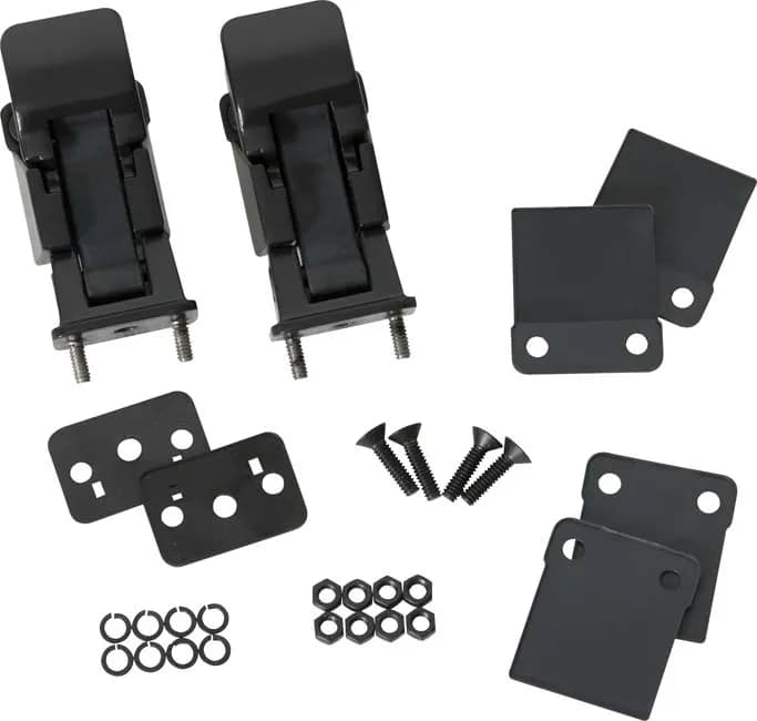 Jeep CJ/YJ Hood Kit With TJ Style Hood Catch 78-95 CJ and Wrangler YJ Powdercoat Black Kentrol