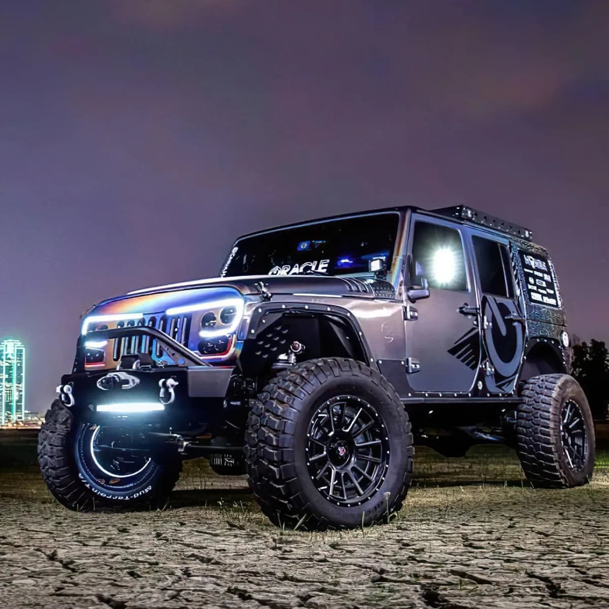 2007-2017 Jeep Wrangler JK Vector Pro Series II Full LED Grill - Integrated Headlights & DRL