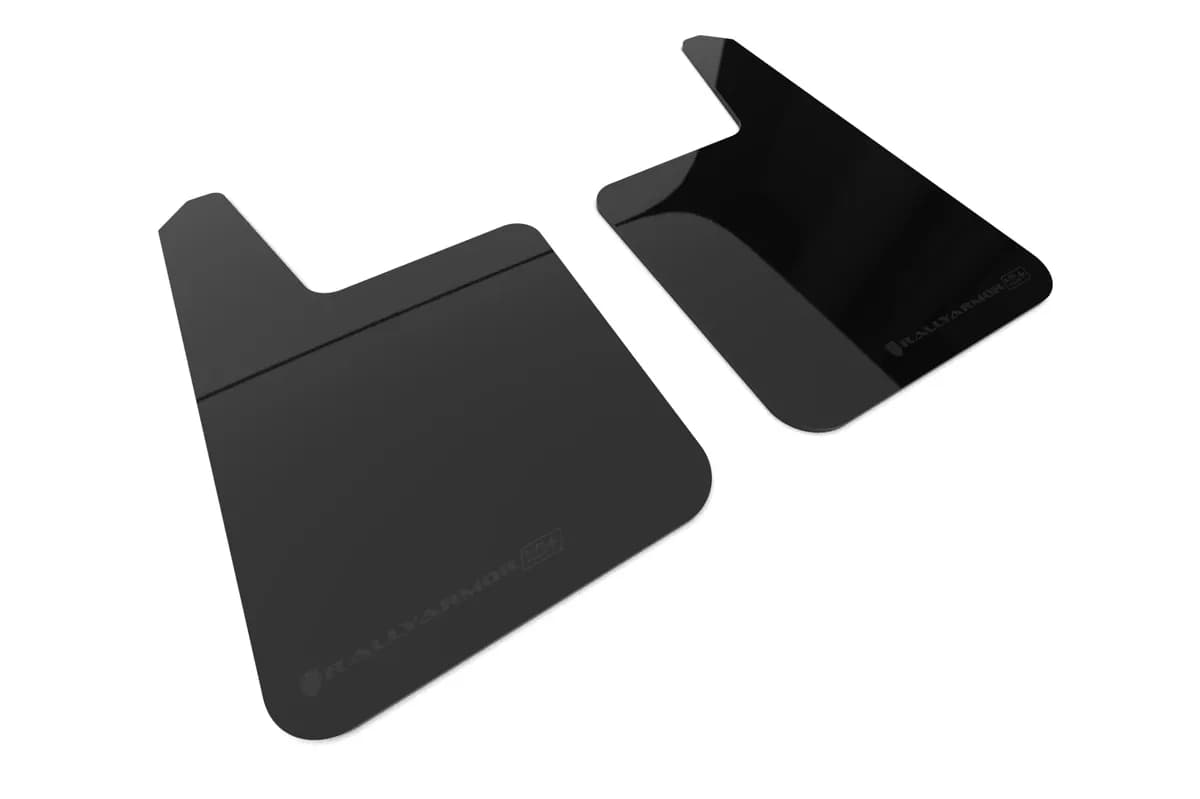 Rally Armor MF20-URP-BLK-MBK-LRT - Universal - Black Mud Flap/Metallic Black Logo