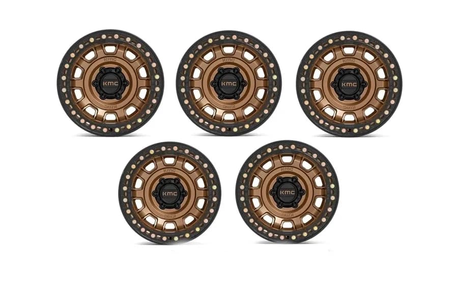 KMC Wheels KM236 Tank Beadlock Wheel Package (Bronze) - JT/JL/JK