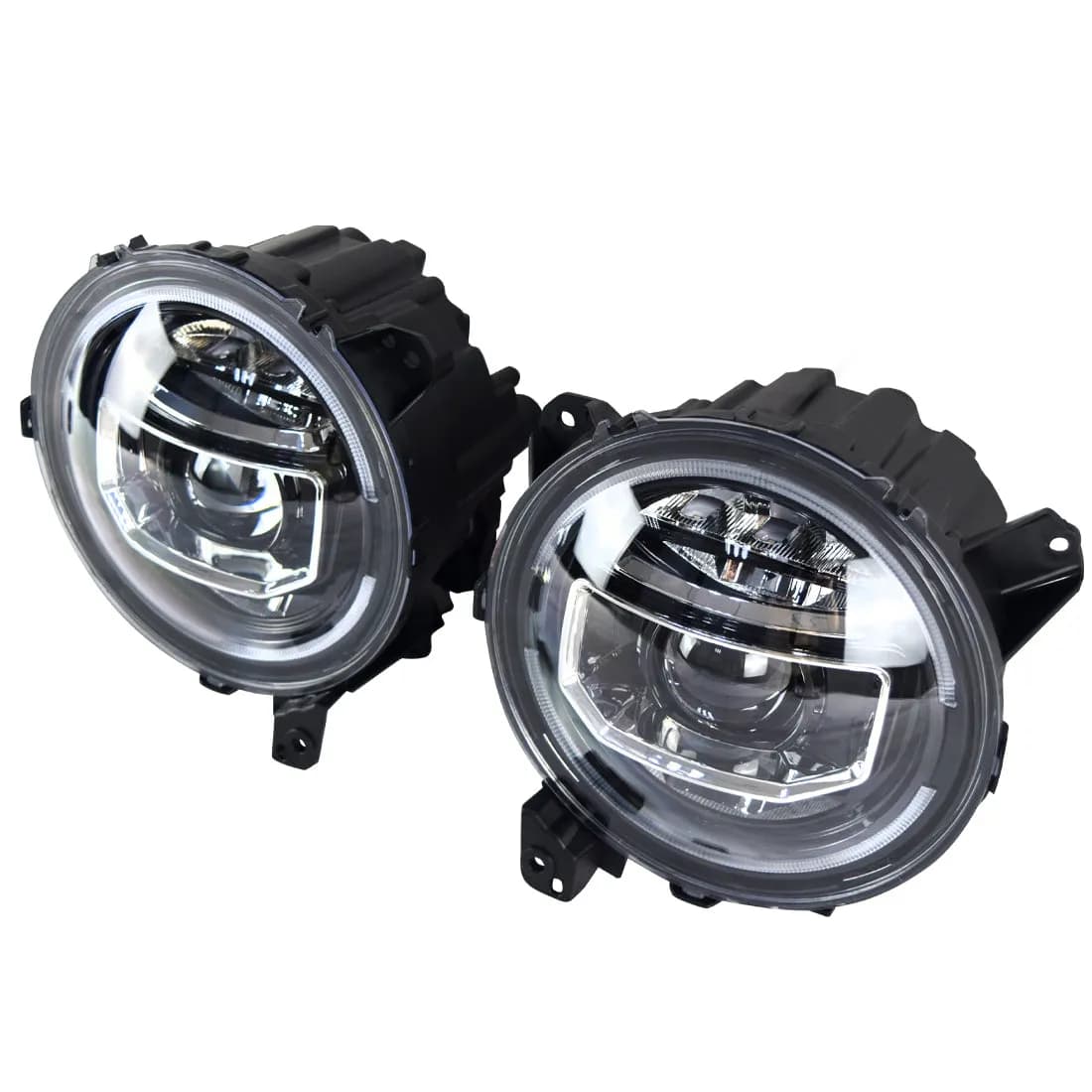 9 Inch Round Halo DRL LED Headlights w/ Start-Up Animation For 18+ Jeep Wrangler JL & Gladiator Jt(Dot Approved)