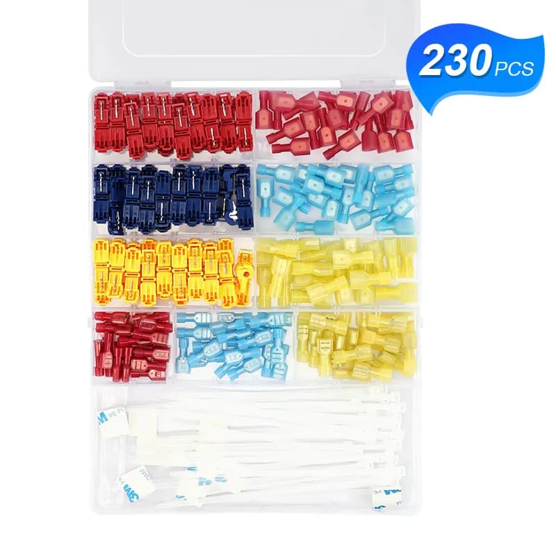 230pcs Wire T-tap Connector Electrical Connectors