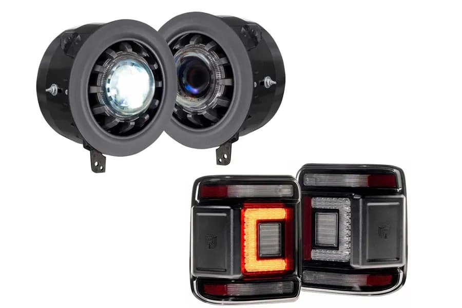 Morimoto Super7 Headlights and Tail Light Combo - Smoked - JL
