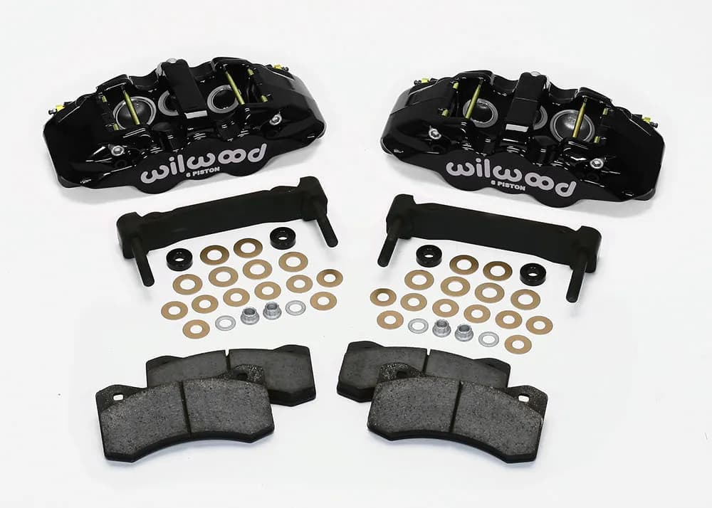 1962 - 2013 Buick, Cadillac, Chevrolet, GMC, Oldsmobile, Pontiac AERO6 Front Caliper and Bracket Upgrade Kit for Corvette C5-C6 - 140-12629