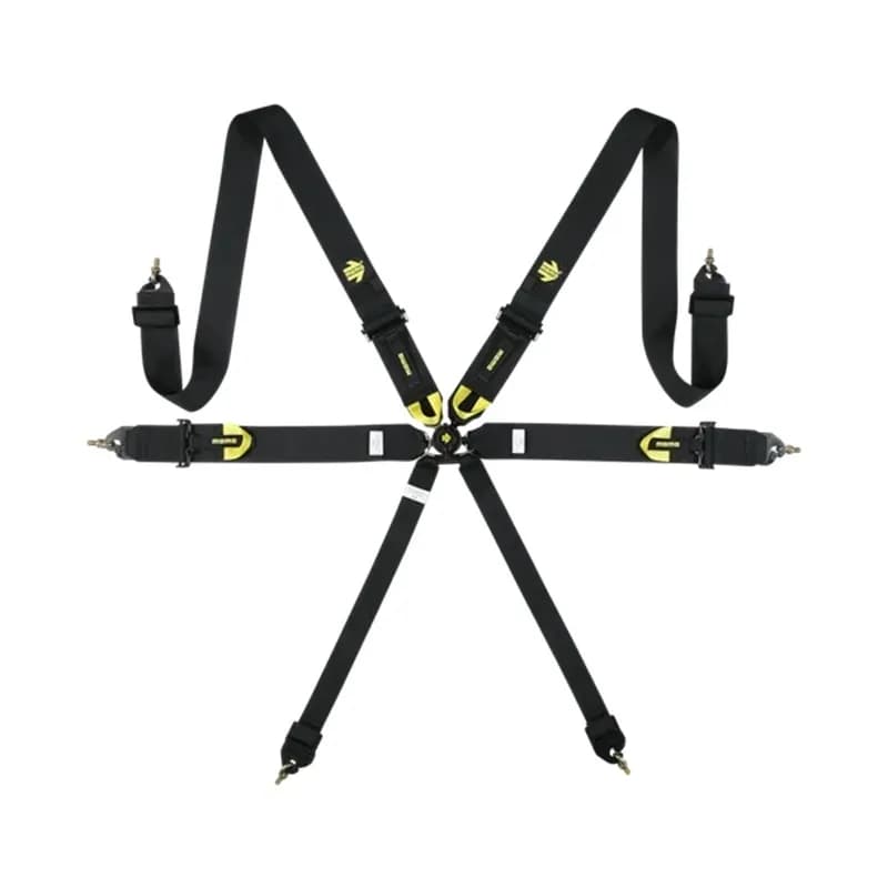 Corsa Harness 6 Point 3x3x2 Black Clip in Cam