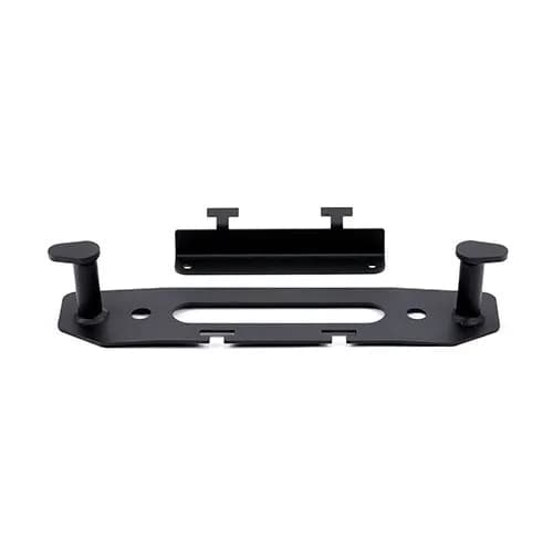 WARN - This black fairlead mounting plate fills the gap in the factory bumper, and features stanchions for winch rope and hook. Plus, it includes a license p