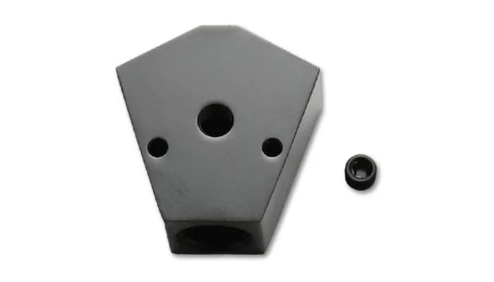 y Block Adapter Fitting; 0.375 In. Npt Single Size; 0.375 In. Npt Dual Size; 6061 Aluminum; Black Anodized; W/0.125 In. Npt Port;