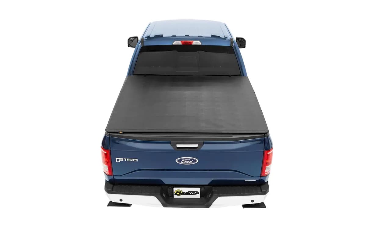 Black Tonneau, EZ-Fold EZ-Fold Tonneau Cover Ford 04-14 F150 Crew Cab/Super Cab; Styleside; except Heritage model; 5.5 bed (65.945")