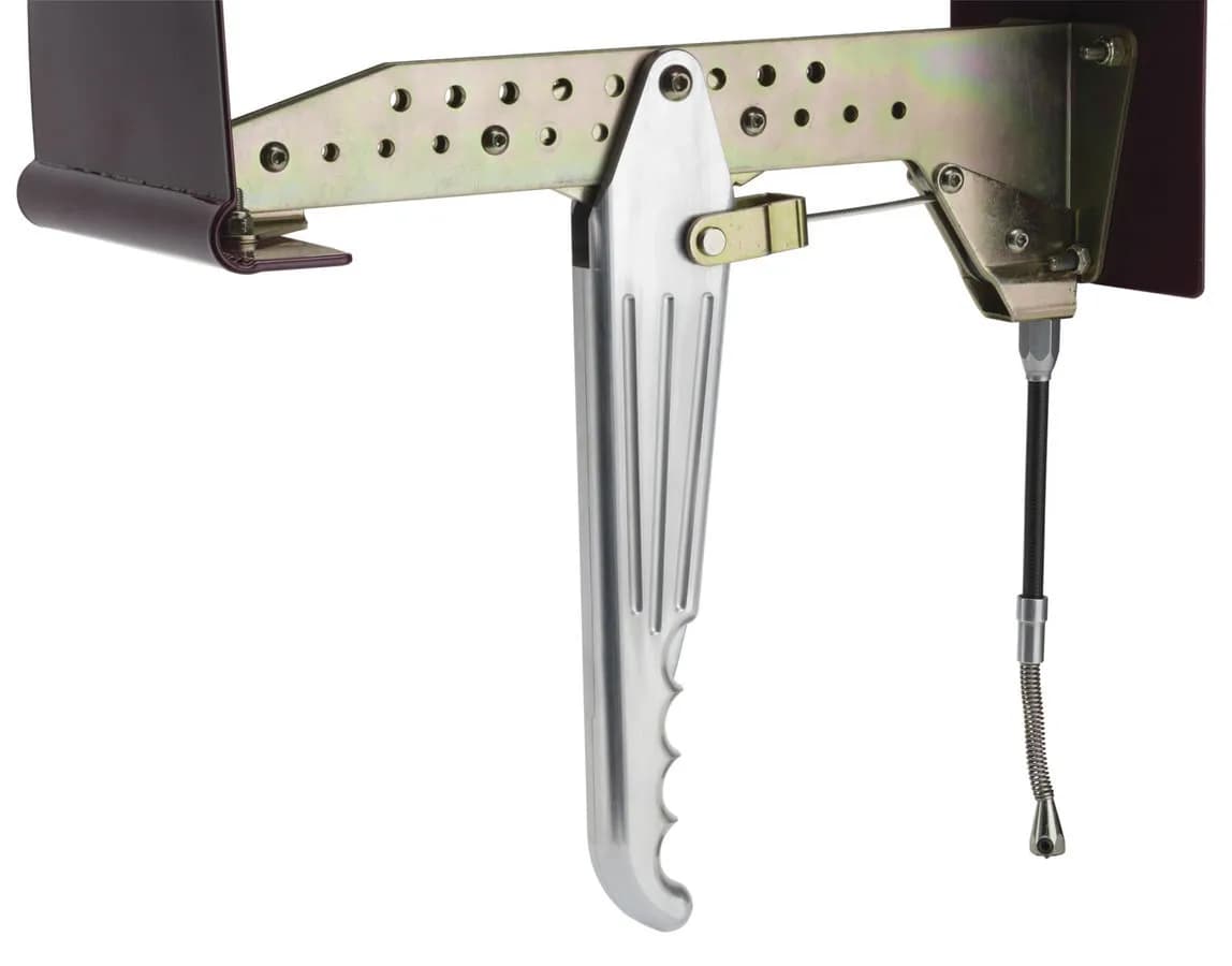 Under-The-Dash Hand Operated Emergency Brake; Incl. Instructions/Hardware; Billet Aluminum; Brushed Finish;