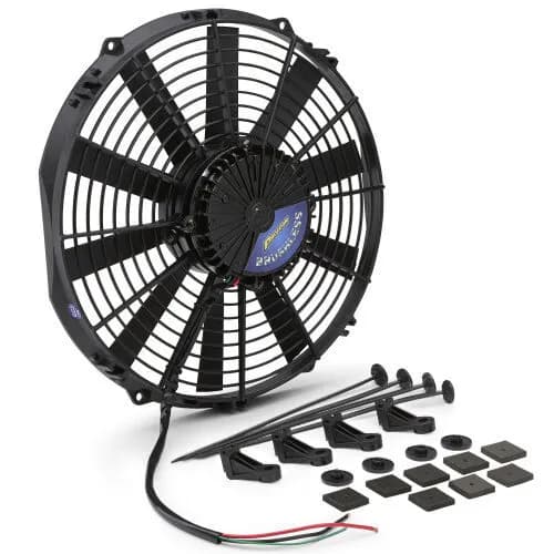 Brushless Ultraperformance 12in Electric Fan 2100 Cfm Straight Blade 12v Puller Only