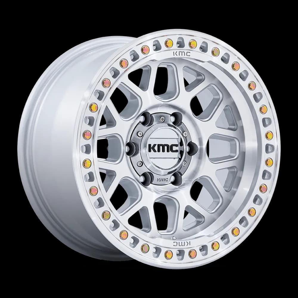 Kmc Wheels | Grs | Gloss Silver w/ Machined Face