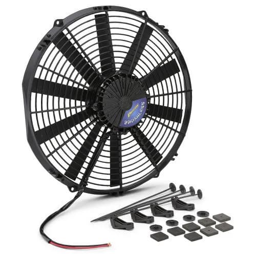Brushless Ultraperformance 16in Electric Fan 2100 Cfm Straight Blade 12v Puller Only