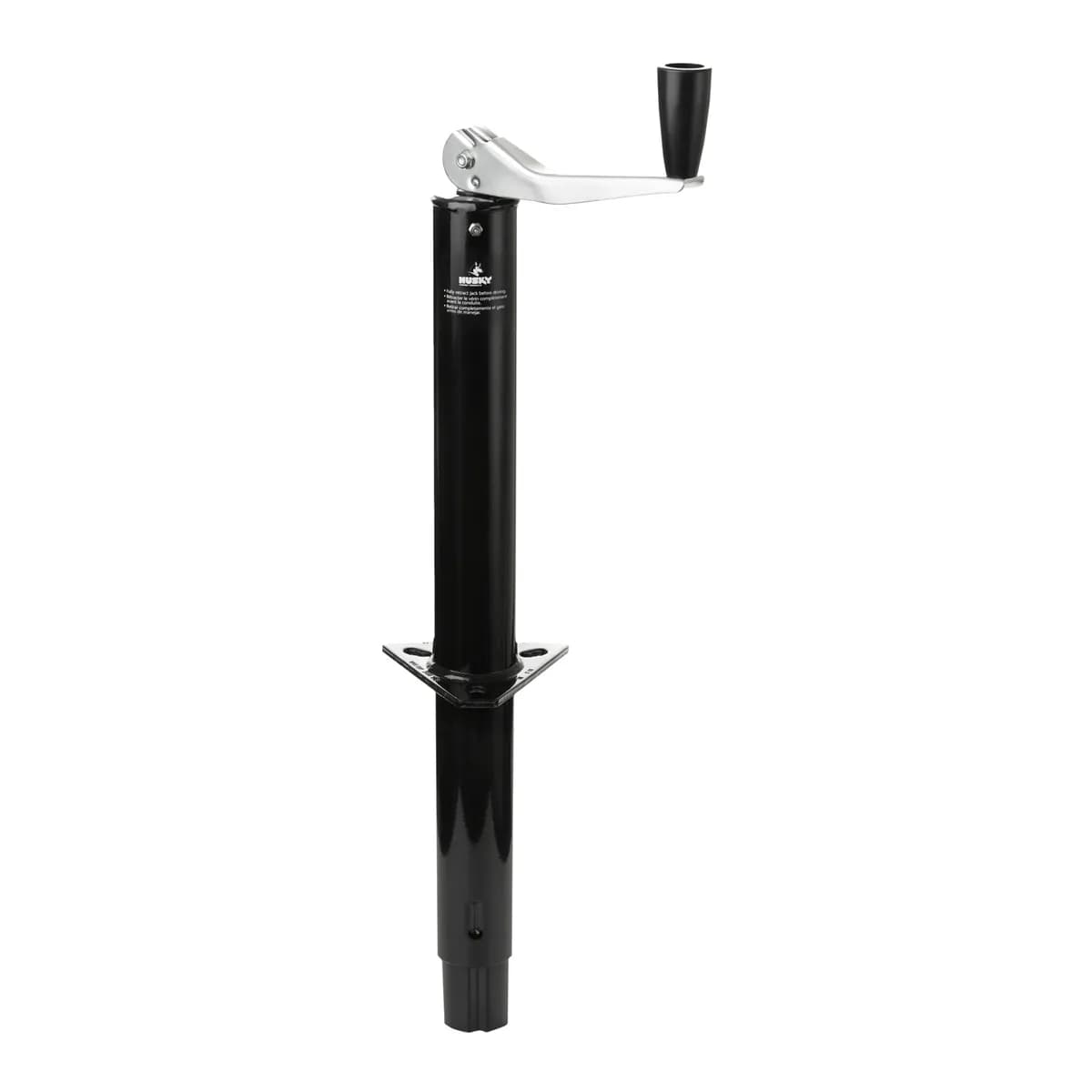Husky Towing 30775 Man Top Wind Rnd A Frame Jack 2K Tong 2-1/4 Outside Dia Bolt-On or Weld-On Blak