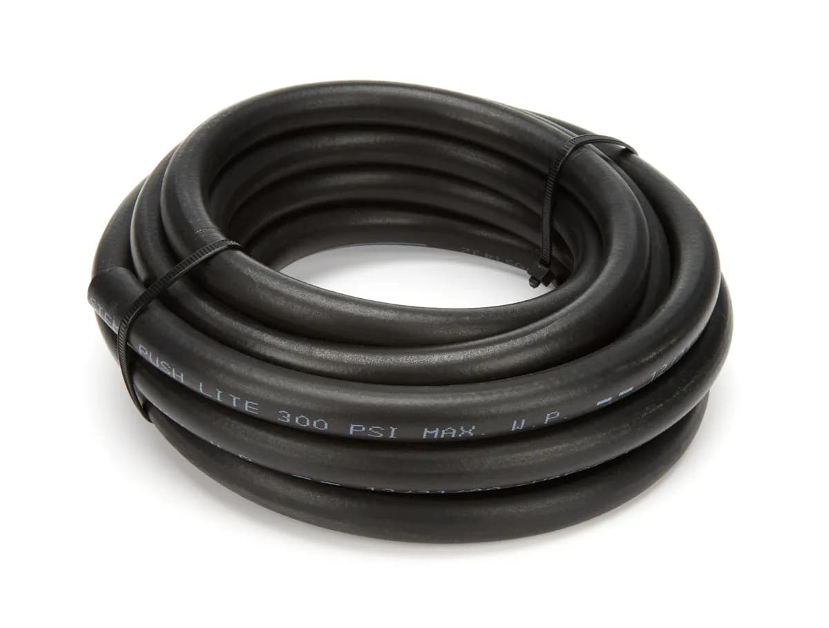 Pushlite Hitemp Black Hose 6an 20ft Roll (Replaces 820006 no Fiber Braid)