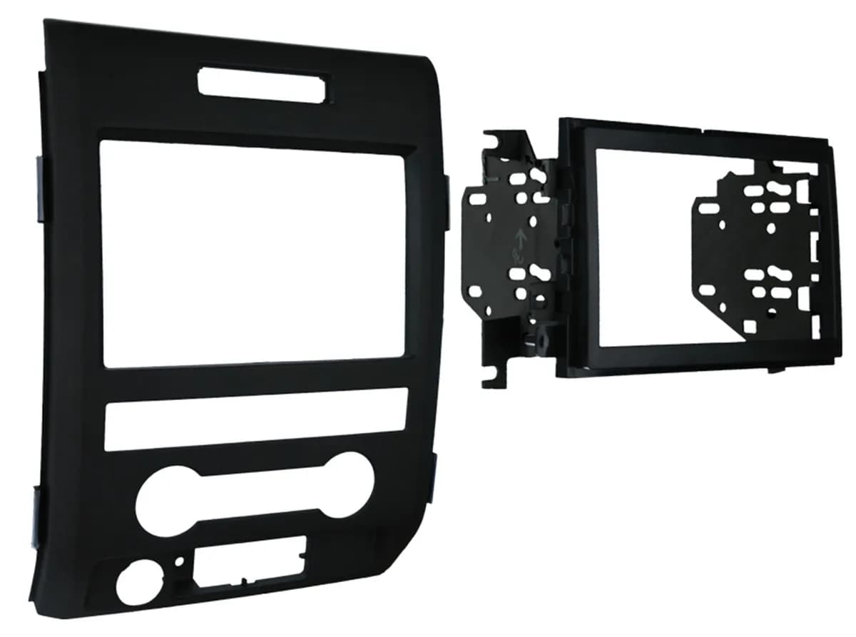TURBOKits; Radio Installation Kit; Incl. Instructions/Hardware; For Double DIN/Two Single DIN; High-Grade ABS Plastic; Black;