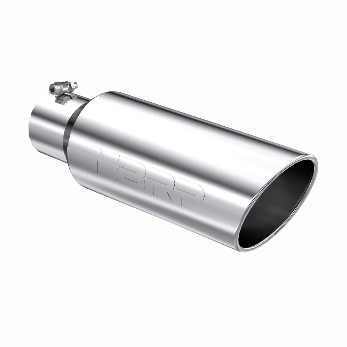 Armor Pro Exhaust Tip; 4 in. Inlet Diameter; 6 in. Outlet Diameter; 18 in. Length; Rolled Edge; 304 Stainless Steel; Mirror Polished;
