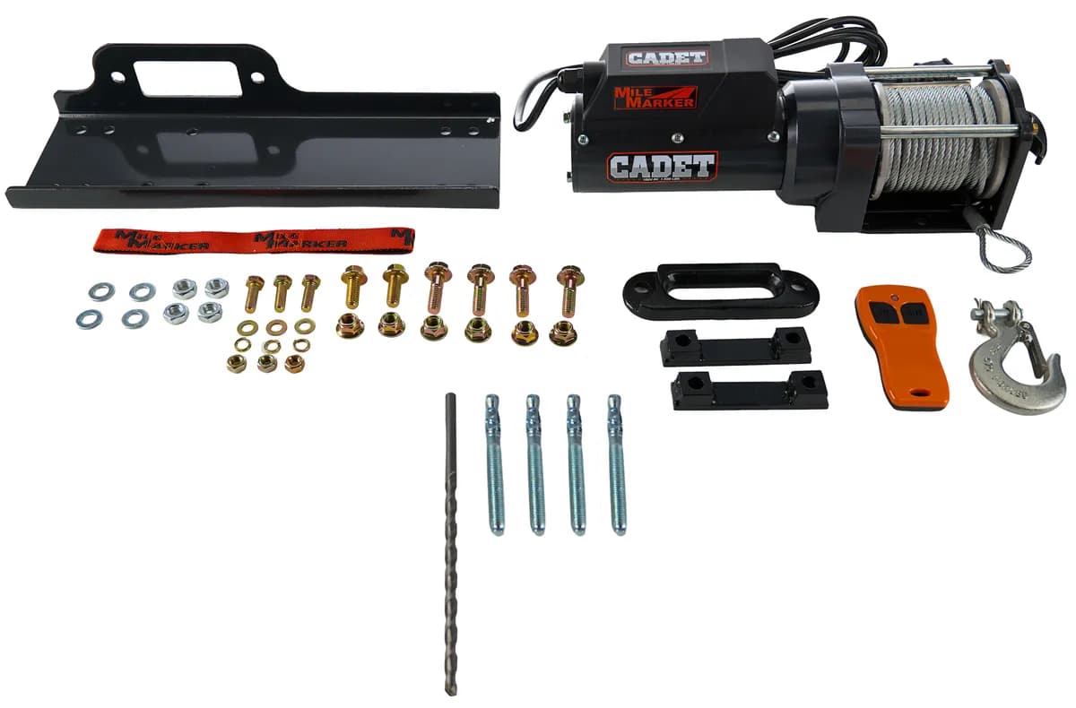 Mile Marker 7612015 Cadet 1500lb AC Winch For Garage, Workshop, And Jobsite Tasks